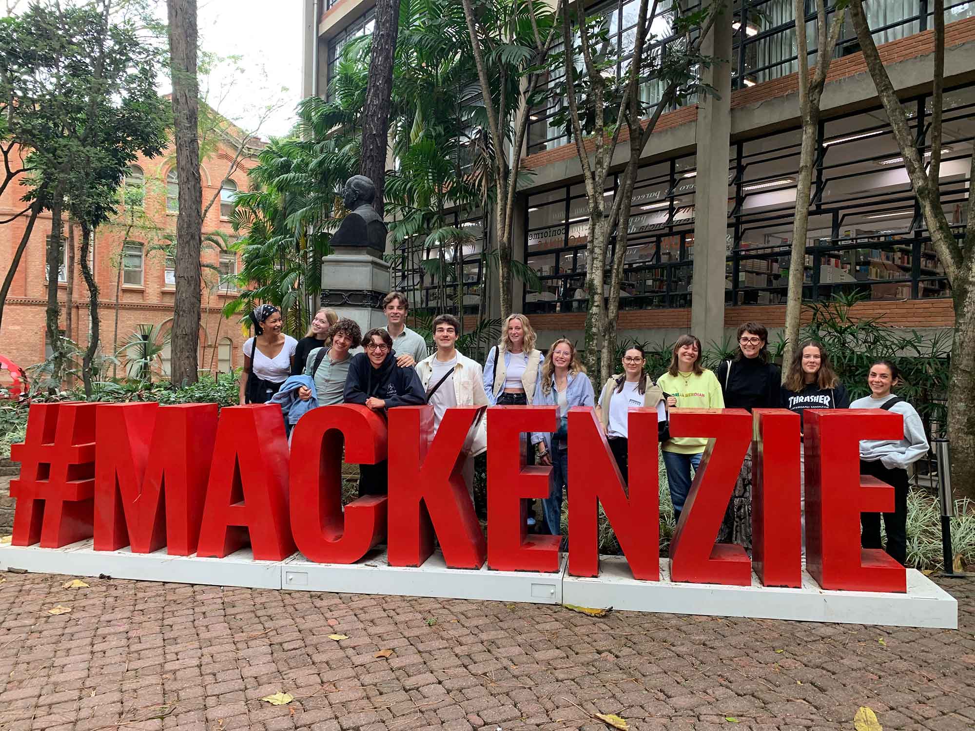 Students on the campus of Mackenzie Presbyterian University in 2023