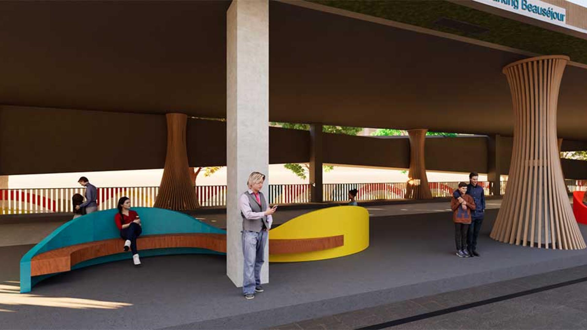 Station de tramway revalorisée et sécurisée / Projet imaginé par Domitille Morin