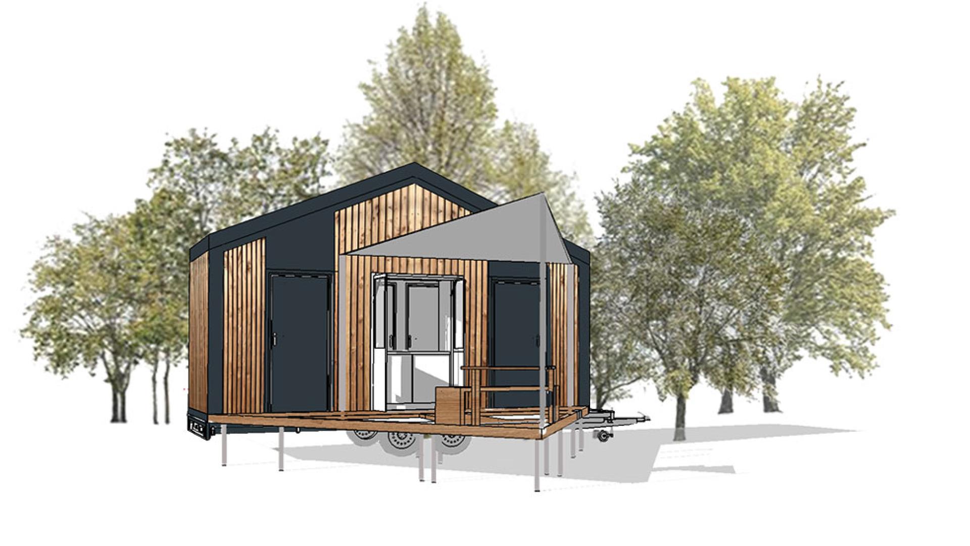 La maquette 3D d'un logement pour les saisonniers