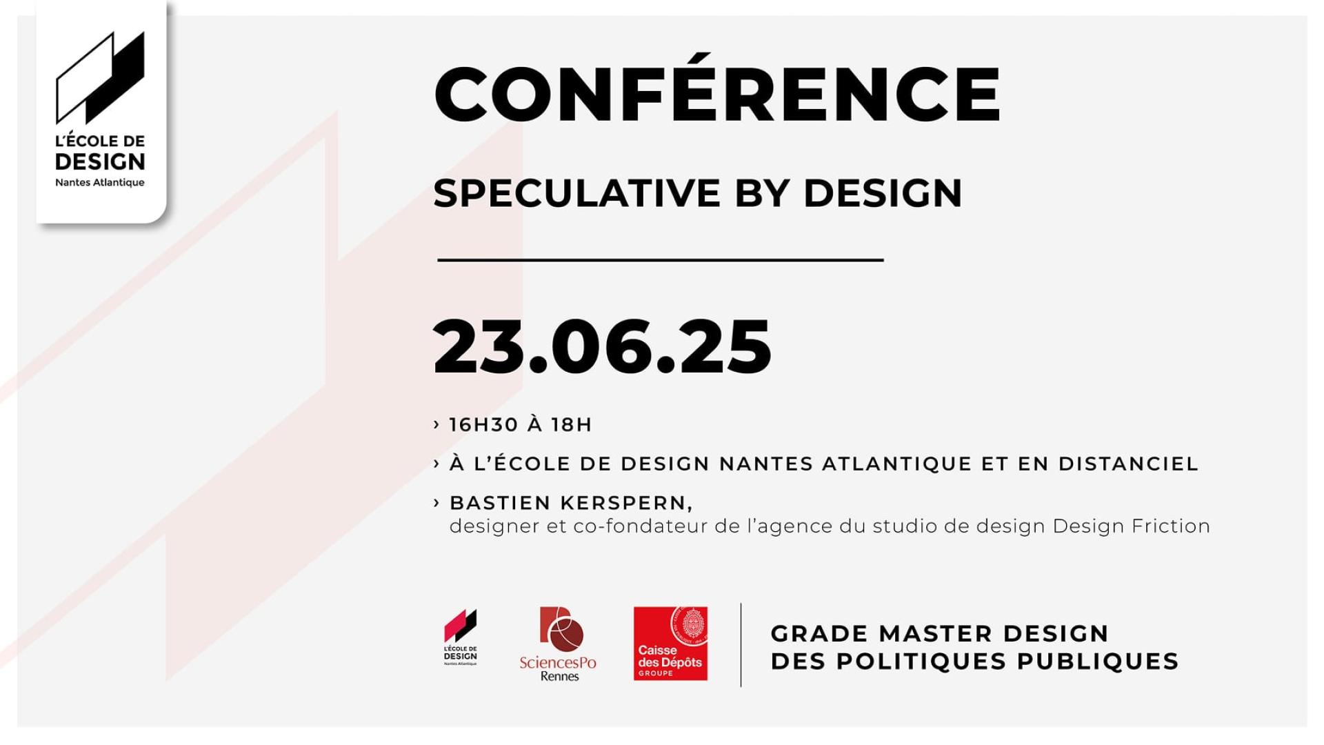 Conférence Speculative by Design, Bastien Kerspern