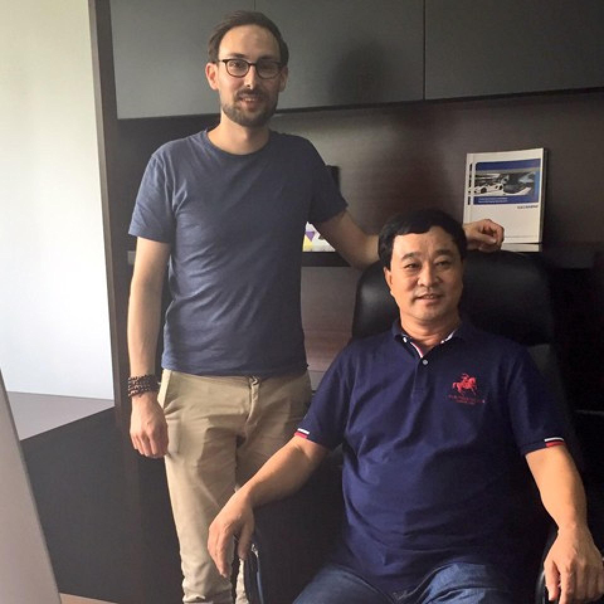 Baptiste Maingon co-founder of Miio Studio in Shenzhen with Mr. Pan, his Chinese partner
