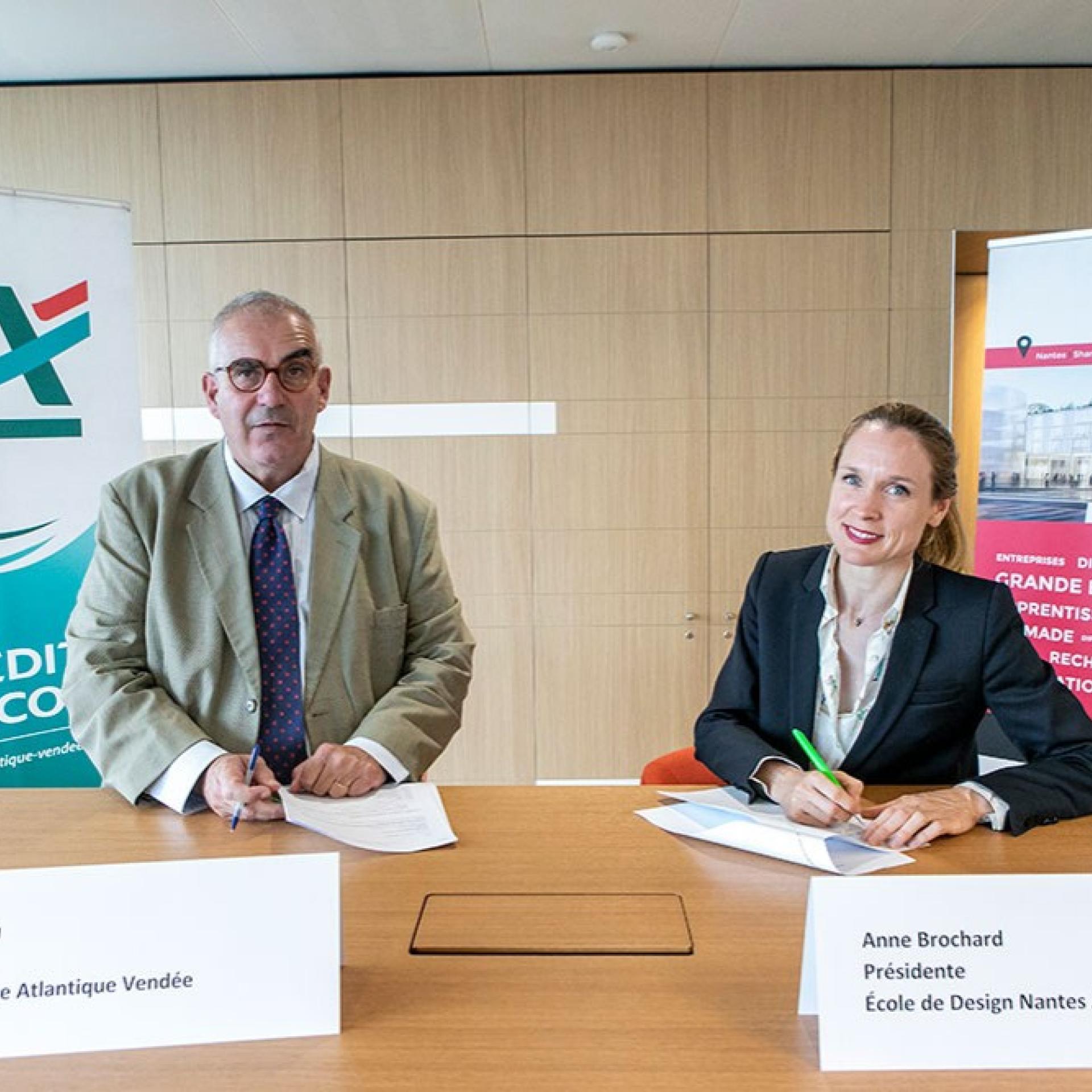 Crédit Agricole Atlantique Vendée and L’École de design Nantes Atlantique join forces and sign a sponsorship agreement
