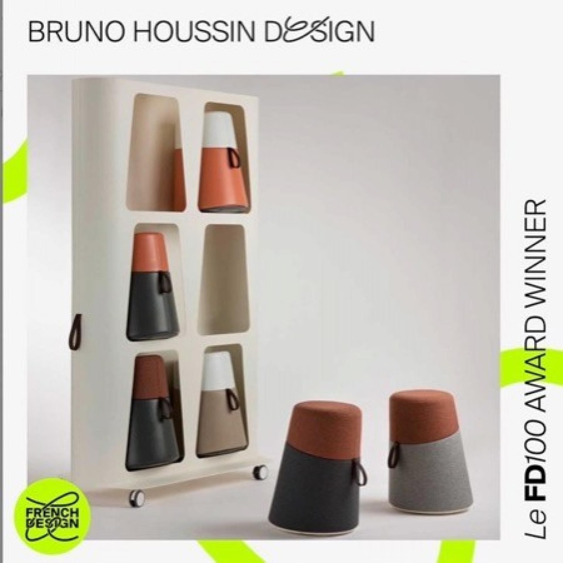 Kulbu, pouf multifonction audacieux et agile, design Bruno Houssin
