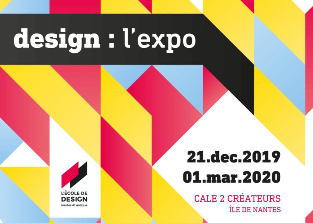 Affiche design l'expo 2019 by l'Ecole de design de Nantes Atlantique