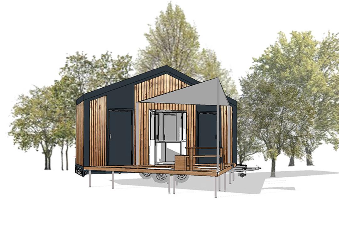 La maquette 3D d'un logement pour les saisonniers
