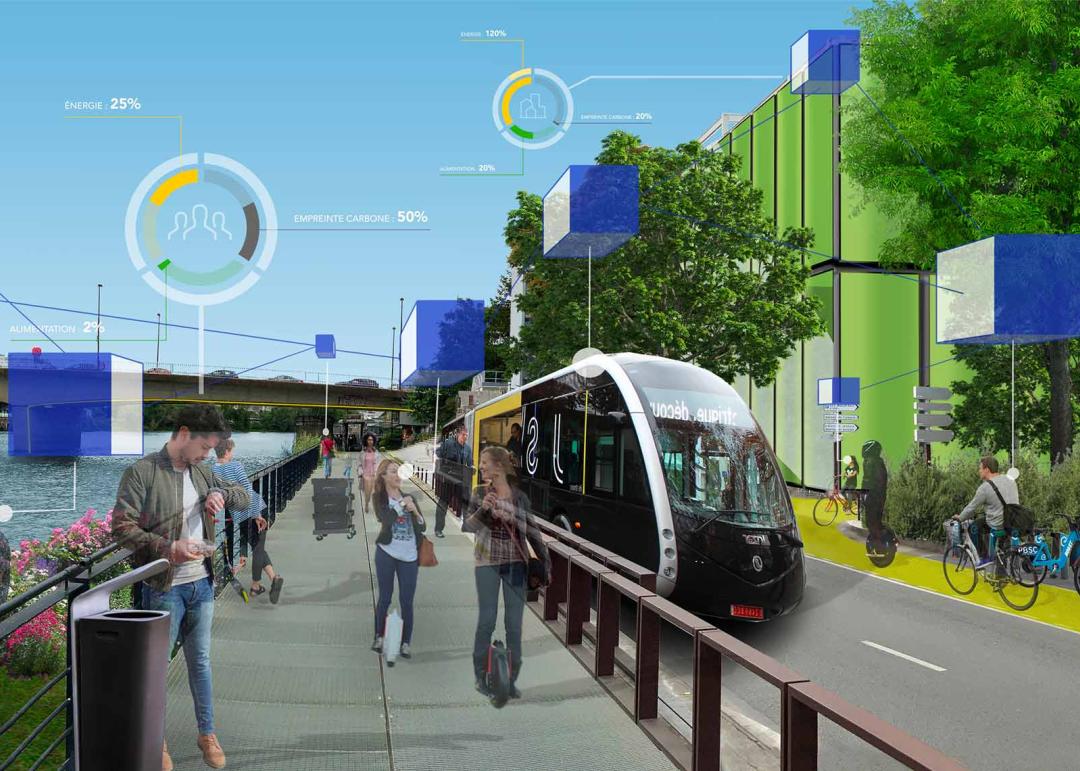 Myriam Burgaud, Léo Mouroux, Loïc Renaud & Benoit Sauzeau / Neoned / Projet prospectif en partenariat avec EDF / Accompagner la transformation des villes et optimiser la production d’énergie en ville à travers un système global