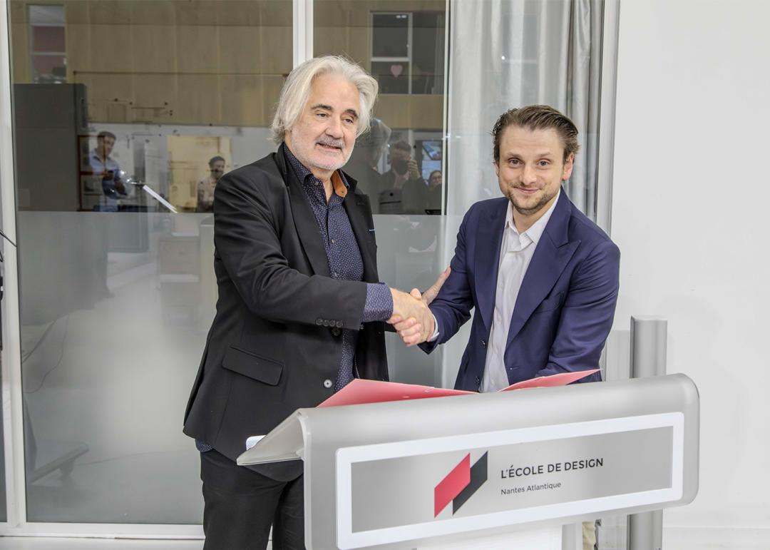 Christian Guellerin, Directeur général de L’École de design Nantes Atlantique, et Pierre-Alain Houard, Chief Marketing Officer, HONOR France