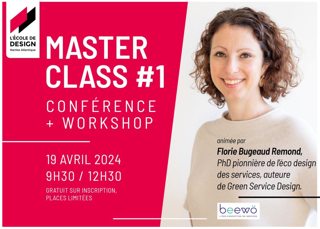 19 avril : Masterclass sur le Green Service Design par Florie Bugeaud